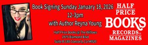 Half Price Book signing 1-18-26 Concord, CA